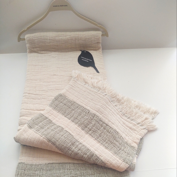 Piscatextil Bedding Piscatextil Throw Blanket Oatmeal And Olive